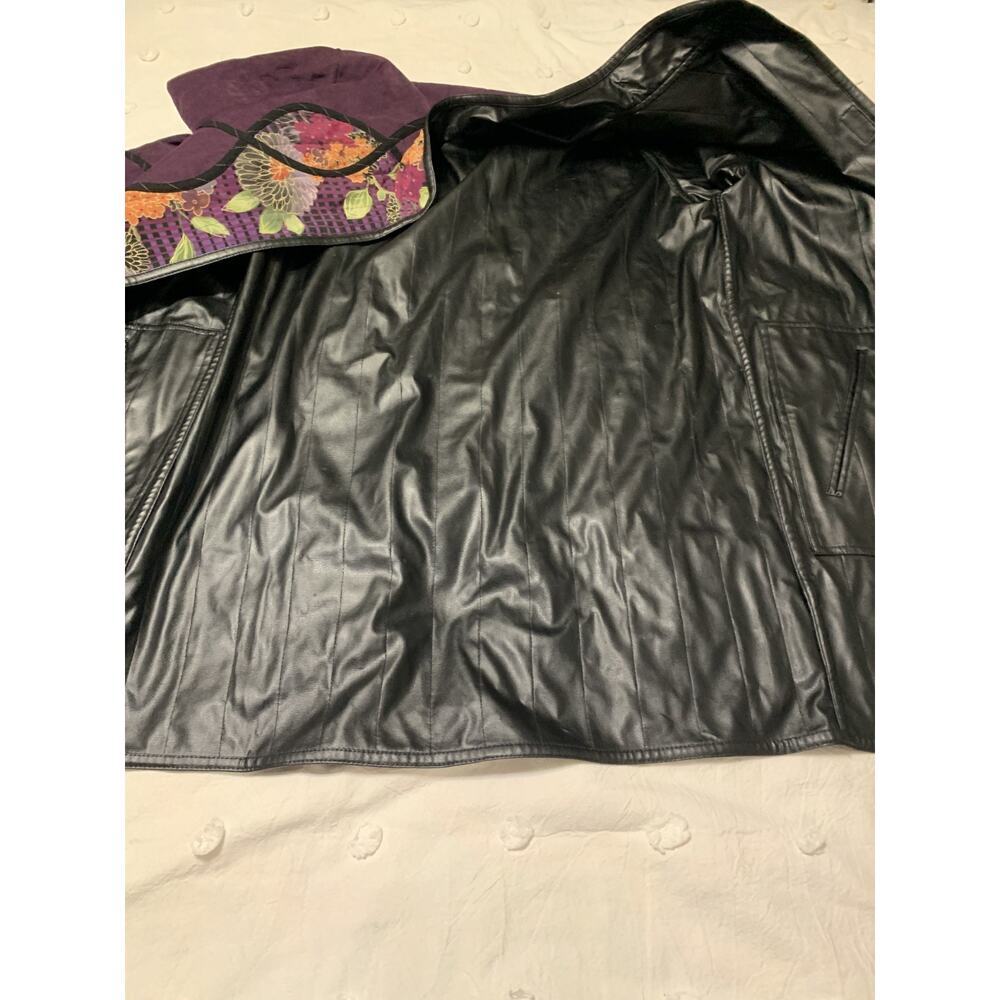 Koos of Course Reversible Jacket Asian Inspired Purple Floral Size Small Artsy - Picture 12 of 12